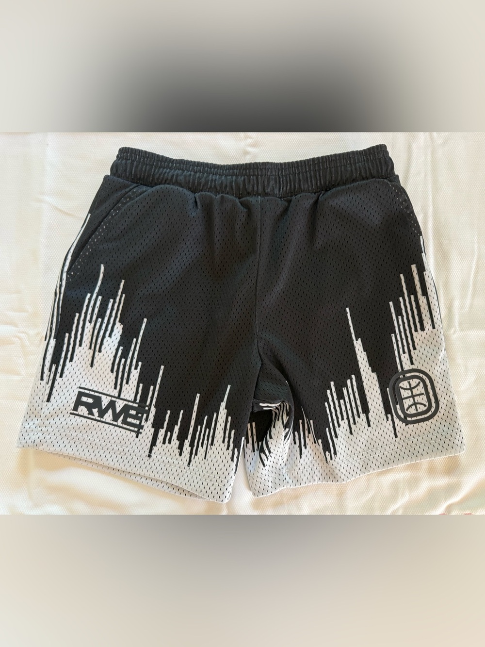 RWE Overtime YLarge Black & White Boys' Athletic Shorts